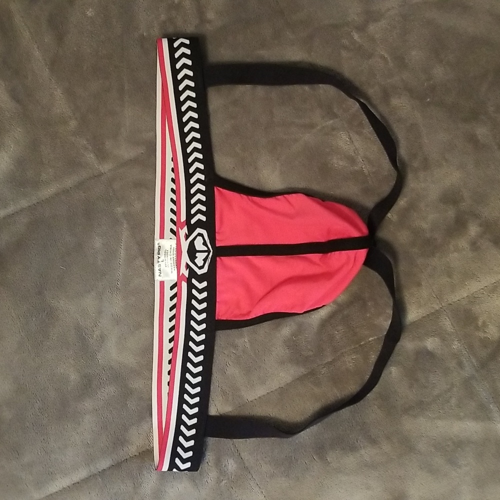 Nasty Pig Jockstrap - Large - Black/Red
